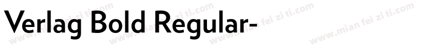 Verlag Bold Regular字体转换